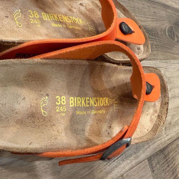 Birkenstock Gizeh Birko-Flor Orange Size 38/ US 7 - Picture 6 of 7